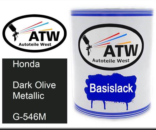 Honda, Dark Olive Metallic, G-546M: 1L Lackdose, von ATW Autoteile West.